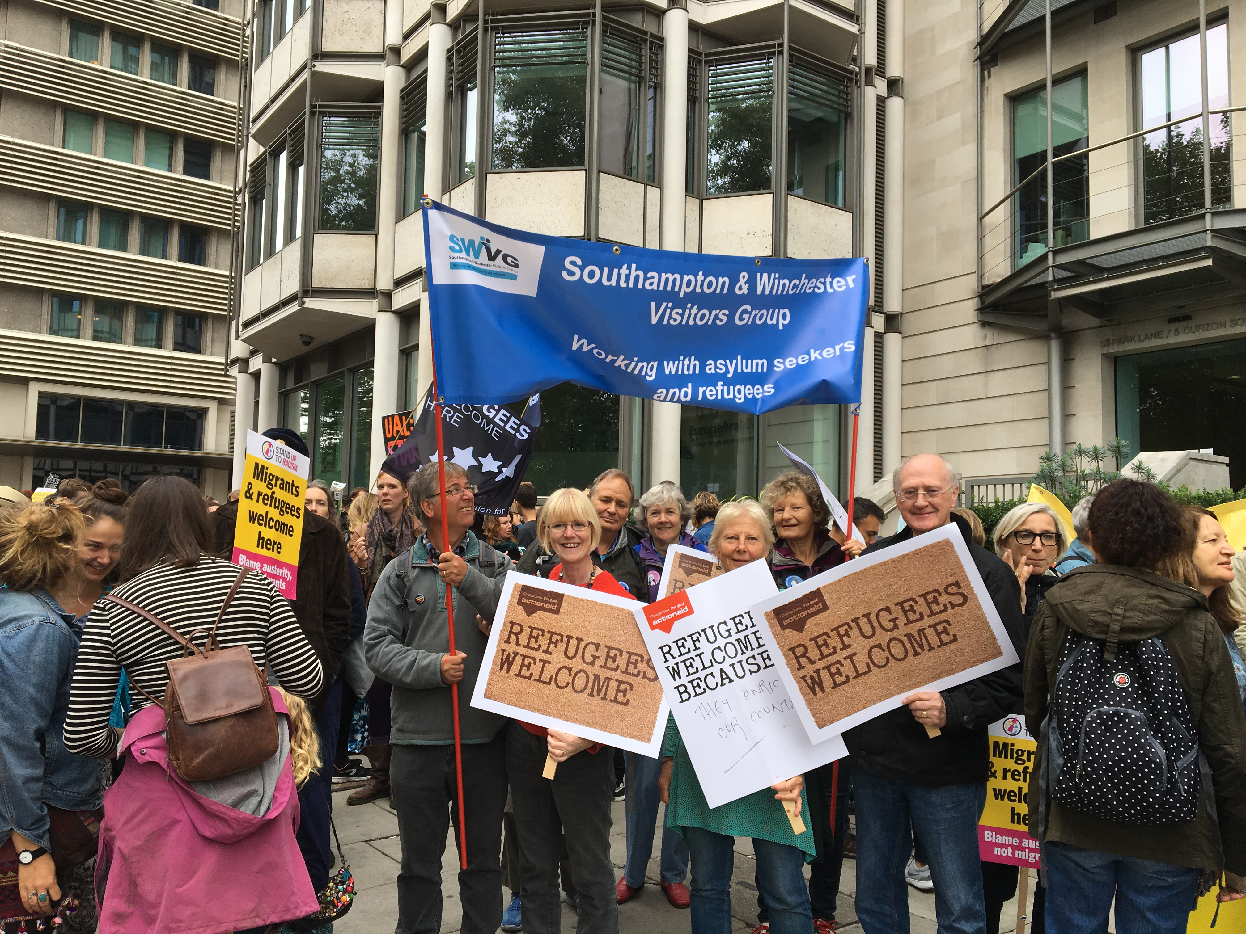  SWVG members support Refugees Welcome march in London 
